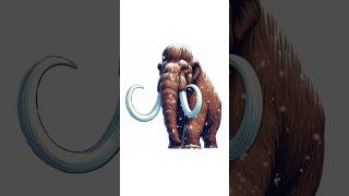 How to draw a big mammoth step by step, #howtodraw, #youtubekids