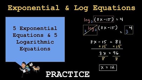 Pre-Calculus: Exponential and Logarithmic Equations (10 Practice Problems)