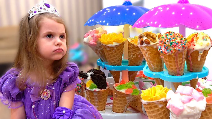 Eva pretends to be a princess and plays in a real ...