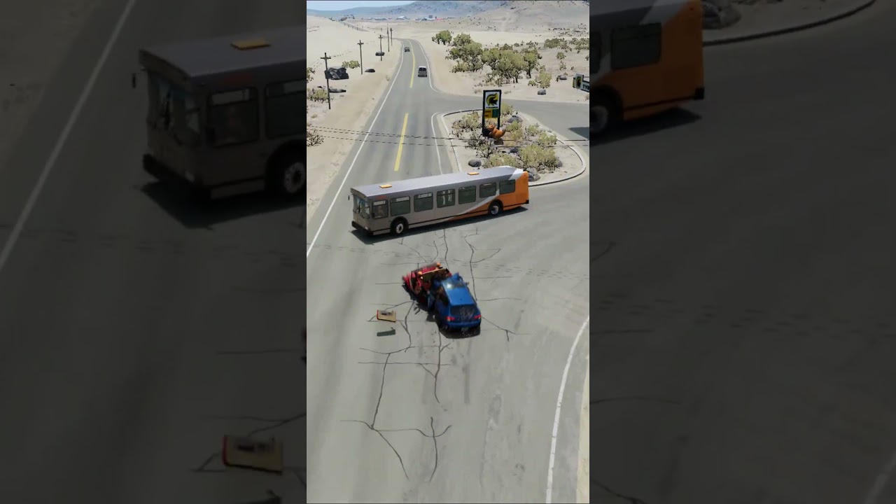 Realistic Highway Car Crashes 