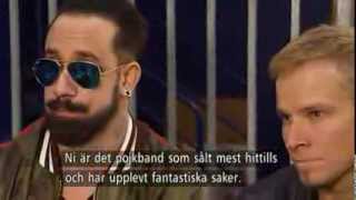 2014-03-13 - AJ and Brian of the Backstreet Boys on TV4 Nyhetsmorgon in Stockholm, Sweden