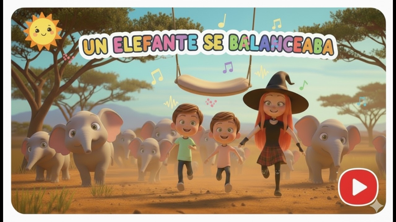 🐘🎶 1 ELEFANTE SE BALANCEABA | Canción Infantil | Jugando con Manel y ...