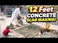 12 Feet Concrete Slab Making| Readymade RoofCement Slab FactoryProcess| Big ConcreteSlabs Production