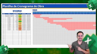 Como Fazer Planilha Cronograma de Obras Excel | Baixar Grátis | Diagrama de Gantt