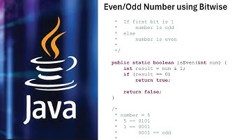 Check if number is Even Odd  using bitwise | Interview Questions | Java