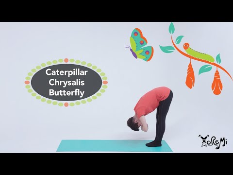 Caterpillar, Chrysalis, Butterfly (Kids Yoga Flow) | Kids Yoga, Music and Mindfulness with Yo Re Mi