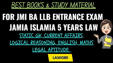 Best book for JMI BA LLB Entrance Exam|Jamia Millia Islamia BA LLB 2026- Study Material