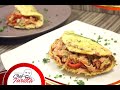 Omelette relleno de jamón y vegetales