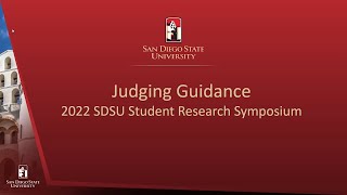 Judging Guidance 2022 Student Research Symposium Video