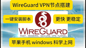 【科学上网】最新一键搭建wireguard vpn教程，服务器搭建，支持多平台使用，IOS，苹果手机；windows桌面，速度更快、更稳定，vpn科学上网|wireguard使用