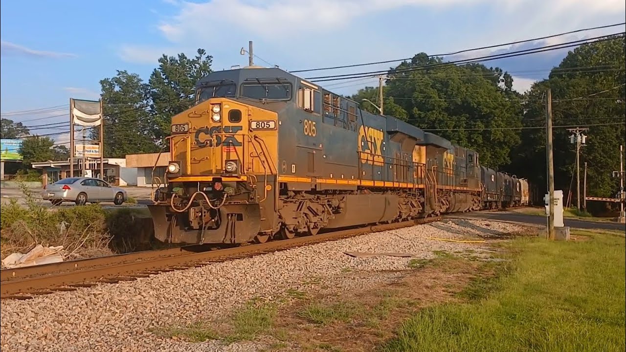 CSXT 805 leads CSX M692 at Laurens SC on the CSX Spartanburg ...