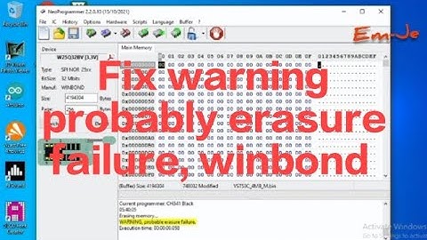 Fix warning proprably erasure failure winbond