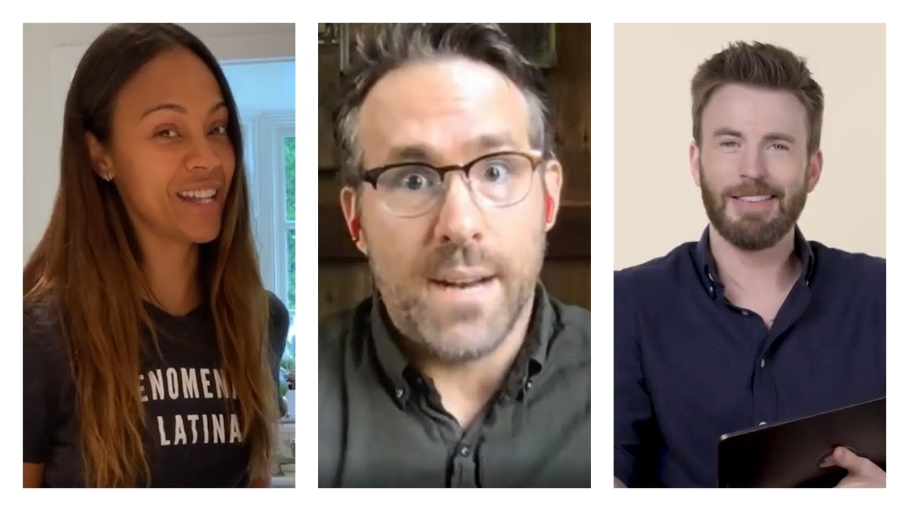 Marvel Cast During Quarantine, Part 13 | Chris Evans, Ryan Reynolds, Zoe Saldana