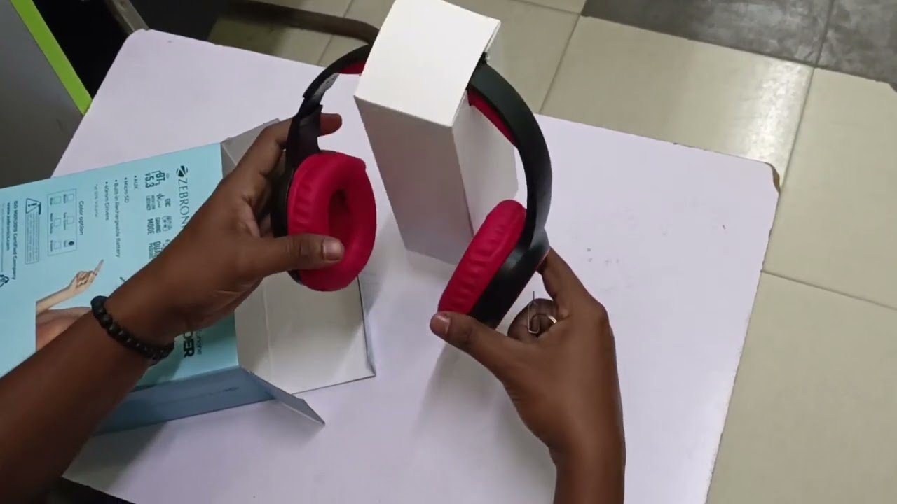 Zebronics Thunder 60 hrs Playback time Bluetooth Wireless Headphone with FM, mSD, Playback with Mic