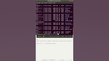 How to remove a directory from Linux using terminal | Remove folder | #shorts