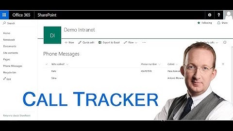 SharePoint Phone Messages Tracker