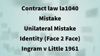 Ingram v Little 1961
