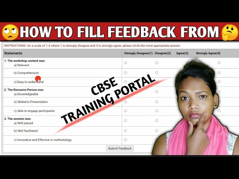 How To Fill Feedback Form In CBSE Training Portal || By Ani-Creations