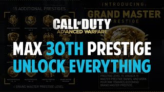 Call Of Duty Advanced Warfare Max 30Th Prestige Recoveries Unlock All Weapono Suits