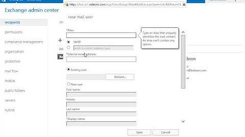 20345-1 Demo 9 Creating a contact and a mail user