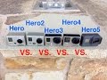 GoPro Hero5 vs Hero4 vs Hero3 vs Hero2 vs Hero - Video Quality & Slow Motion