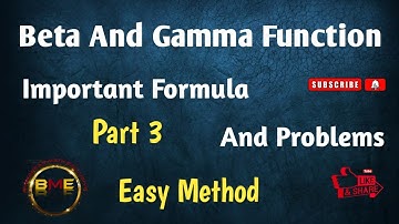 Beta and Gamma Function | Beta and Gamma Function Bsc 1st year | Part-3