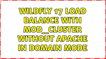 WildFly 17 load balance with mod_cluster without apache in domain mode