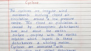 Weite a short essay on Cyclone | Essay Writing | English