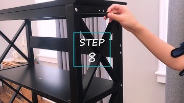 Tier Espresso X Frame Bookshelf Assembly