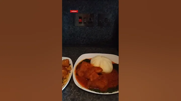 Nigerian Pounded yam and  Egusi soup/ Ewedu soup