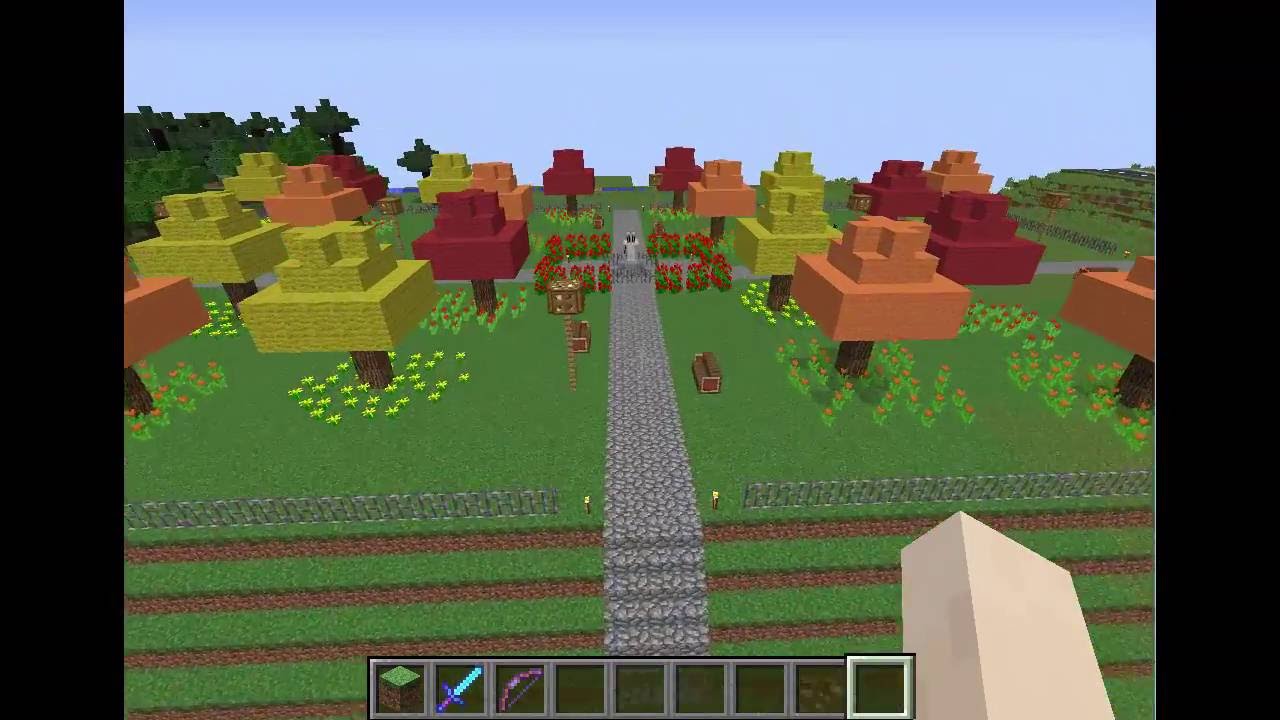 Minecraft Autumn park - YouTube