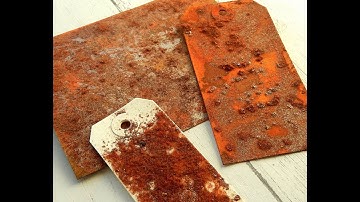 How To Create the look of Realistic Rust with Tim Holtz Distress Resist Spray and Seth Apter Baked T