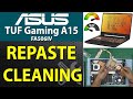 How to repaste and clean asus tuf gaming a15 fa506iv laptop  stepbystep guide 