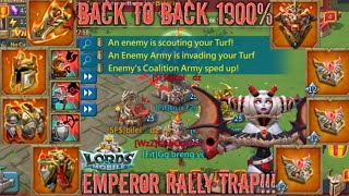 lords mobile: EMPEROR T3 RALLY TRAP DESTROYS K1015! 1900% INCOMING! T3 ARE OVERPOWERED!