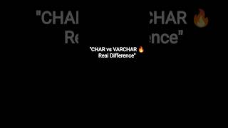 👉 CHAR vs VARCHAR Explained in Tamil 🔥 SQL Data Types Easy Example | Save Memory Trick