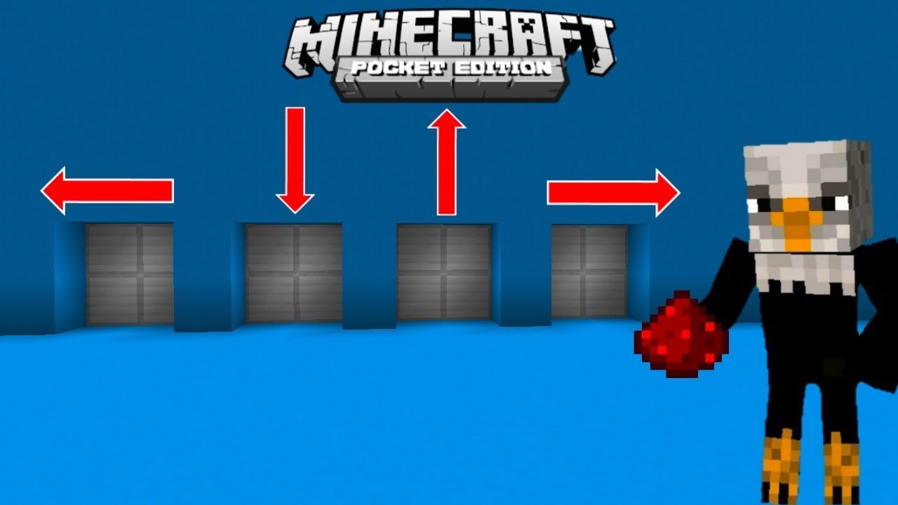 🦅 How To Make Simple Sliding 2x2 Door Minecraft Pe YouTube