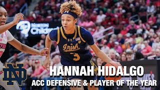 Notre Dame's Hannah Hidalgo Named 2024-25 ACC Defensive Player & Player Of The Year