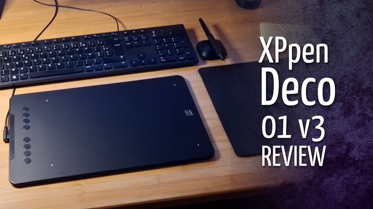XpPen Deco 01V3 - review on GNU/Linux - YouTube