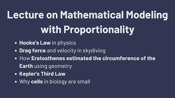 Mathematical modeling using proportionality
