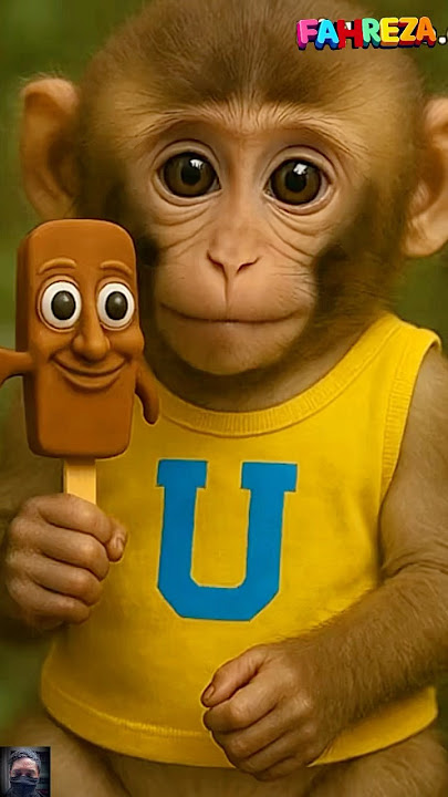 Baby monkey eating ice crem tung tung sahur,dung dung sahur,monyet,monkey,doger monyet,bandar,eskrim
