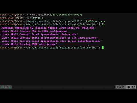 Automate Rendering My Tutorial Videos Linux Shell MLT Melt