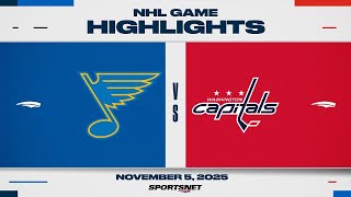 Nhl Highlights Blues Vs. Capitals - November 5, 2025