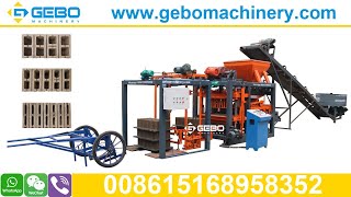 QT425 automatic cement hollow block making machine in Lusaka Zambia, concrete block molding machine