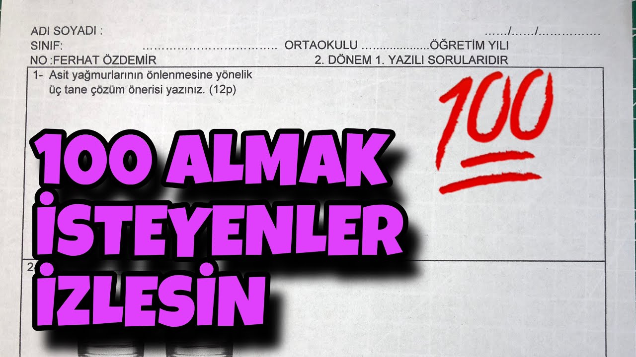 8.Sınıf Fen Bilimleri 2.Dönem 1.Yazılı