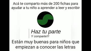 Fichas PDF para enseñar a leer y escribir a niños de preescolar desde casa, escuela, curso escolar