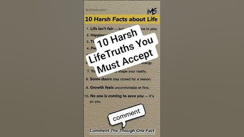 "10 Harsh Life Truths You Must Accept 😳🔥"
