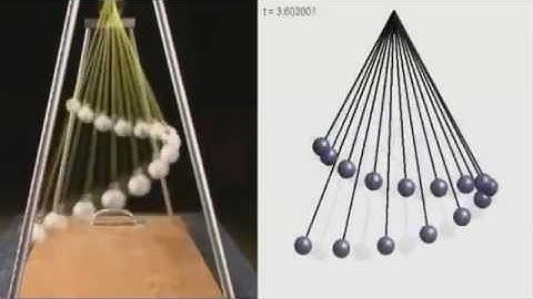 MapleSim model of the Pendulum Wave experiment (side by side)