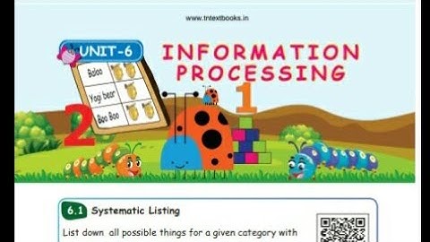 4th std Maths - Term 1 - Unit 6 - Information Pracessing