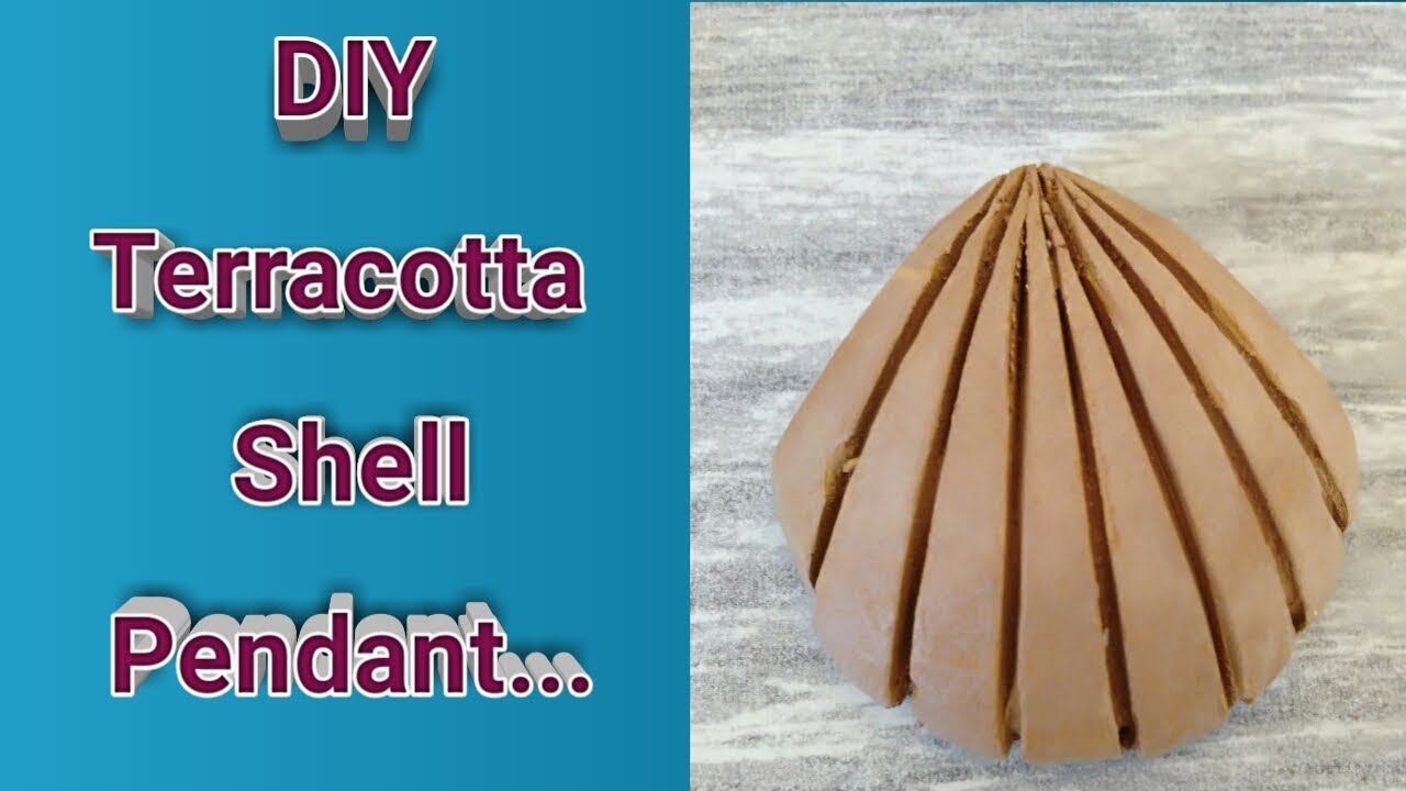 DIY Terracotta Shell Pendant easily(Embossed Type) YouTube