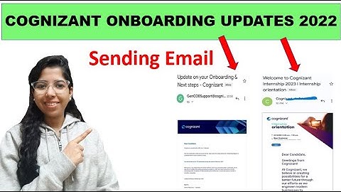 Cognizant Onboarding Update 2022 | Orientation Email Update